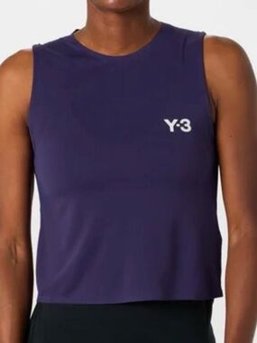 Y-3 purple Sleeveless Logo Tank Top